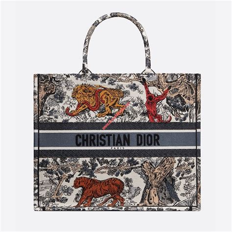 dior logo tote bag|dior tiger print tote bag.